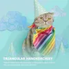 Roupas de vestuário para cães Triângulo de animais de estimação Towel-filho-filho roupas meninos fantasias de poliéster aniversário gato triangular bandana