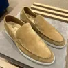Summer Walk Mens Moccasins Chaussures décontractées Loroo Fashion Vintage Sandale Luxurys Designer Loafer Tennis Brown Leather Piana Robe plate