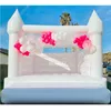 15x15x10ft-4.5mlx4.5mwx3mh Activités extérieures Boungers de mariage gonflables Pink / Orange / White House Saut château gonflable pour la fête d'anniversaire de mariage