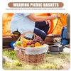 Geschirrsets Picknickkorb handgefertigte Gemüseküche Essentielles Obst Reisen Lebensmittelaufbewahrung gewebt gut gut
