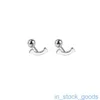 Top Grade Luxury Tifanccy Brand Designer Earring Screw Thread Smile Curved Hook Earrings for Women 925 Sterling Silver Mini High Quality Designers Jewelry