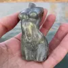 Dekorativa figurer 1pc Natural Labradorite Goddess Staty Crystal Carved Woman Torso Energy Body Sculpture Decoration Gift