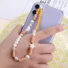 Lätt lyxig mobiltelefonkedja kawaii kärleksbrev stjärna charms pärlstav telefon lanyard armband anti-loss mobiltelefonband