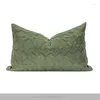 Pillow Nordic INS Velvet Cover 30x50cm Solid Green Waist Pillows Decorative Pillowcase For Sofa Living Room Home Decor S