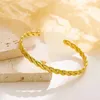 Bangle Vqysko Twist open waterdichte verstelbaar voor vrouwen roestvrijstalen sieraden geschenken haar