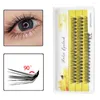 Falska ögonfransar 20d L-typ kluster Eyelash Extension Natural Soft Lashes 1 Box/60 Bunte 3D Russian Individual Bunches Makeup Cilia