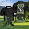 Nom personnalisé Mesh Golf Player Golf Golfer Vintage Tattoo Retro 3dprint Harajuku Summer Casual Short Sleeves Polo A3