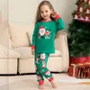 2022 Green Print vert Santa Claus Christmas Pajamas Famille Parent-Child Set Pyjama