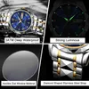 Montre-bracelets Poedagar Top Brand Luxury Mens Mens Treatproof et Luminous Date Week Mens en acier inoxydable Quartz pour hommes