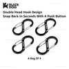 Naturehike-Blackdog 8pcs Aluminium Hook Climbing Backpack Hook S-ring Snap Clip Outdoor Multifunctional Hook Anti-Theft Keychain