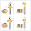 12pcs Router Bit Conjunto Aparar o cortador de moagem reto para pedaços de madeira de tungstênio corte de madeira de 6 mm 1/4inch de 8 mm de 8 mm de 8 mm