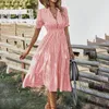 Party Dresses Elegant Pink Dress For Women Robe Y2K Up Office Lady Gown Holiday Outfit Fashion Streetwear Female Clothing Vestidos