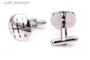 Cuff Links HYX Luxury brand cufflink High quality Steel material shirts Gear cufflinks for men Wholesale or retail Y240411