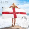 Mer design England Flag Emblem Bath Handduk Snabb torrmikrofiber Absorberande mjukt vatten andningsbar strandbadrum