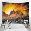 Dekens landschap schilderen tapijtwand hangende strand handdoek handdoek woonkamer slaapkamer muur decor deken deken boho kamer decor yoga lakens