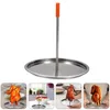 Tools Outdoor Camping Chicken Roasting Pan Stainless Steel Grill Rack Brazilian Barbecue Skewer (Cap In Random Color)
