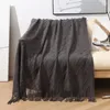 Cobertores Sofá sólido sofá ar-condicionado arremesso de malha com borlas de piquenique para piquenique piquenique picadas de cadeira toalhas