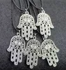 Gioielli Whole Lotti 50pcs Lucky Lega Lucky in lega fatima Hamsa Pendants incantatura Amulet Ealte Eye Necklaces Regalo per uomini Donne HJ7391968