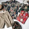 Casual shirts voor heren niet -stock tropisch strand shirt zomerheren lichtgewicht Hawaiian Aloha Floral