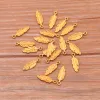 80pcs 2021 New 5*15mm 6 Color Metal Zinc Alloy MINI Leaves Charms Fit Jewelry Plant Pendant Charms Makings DIY Handmade Craft