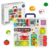 Montessori Kitchen Electronic Bired Board apprend les jouets avec des jeux de cuisine légers