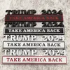 Trump 2024 Car Metal Sticker Decoration Party Favor US Presidential Election Trump Supporter Body Leaf Board Banner 12.8X3CM