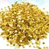 Décoration de fête 6000 PCS Décorations de mariage Table Confetti Laser Laser Metallic Stars Golden