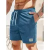 Summer Solid Color Men Corduroy Sweatpants Casual Shorts Mens Beach Basketball Kort byxor Kläder 240411