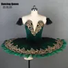 11 tailles Green Velvet Bodice Professional Ballet Tutu pour femmes filles Pancake Platter Tutu pour ballerina kids adulte BLL0907248477