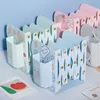 Kawaii Morandi Color 2 In 1 Multifunctional Metal Bookends Book Holder Stand With Pen Holder Cute Desk Organizer Stationery