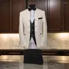 Ternos masculinos Floral para homens com colarinho de colarinho formal Tuxedo Costume de moda masculina personalizada 2024 (calça de casca de jaqueta)