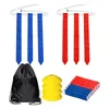 Flag Football Set-14pcs Cinghi con 42 bandiere (21 bandiere rosse e 21 blu) 4 coni adulti Flag di bandiera delle bandiere Cinture da calcio