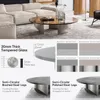 Round Glass Coffee Table Wedge Table Modern Coffee Table with Tempered Glass Top End Table Heavy Duty Steel Legs for Living Room