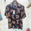 Herr t-shirts nya Wacko Maria 23SS Casual Loose Hawaiian Tiger Full Series AOP Short Slve Par Shirts Top Ts T240411