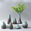 Vases Kiln Change Simple Vase rétro Chine chinoise Arrangement de fleurs de poterie grossière Décoration de maison sèche