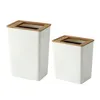 Bambusdeckel Müll kann Rechteck für Bürobadezimmer im Freien im Freien im Büro badezimmer im Freien