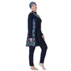 Tigne plus couvert entièrement 3xl-8xl Femmes de maillot de bain Muslimah Saisie de bain islamique Lady 3pcs Watersportswear Modest Swimsuits Borkini