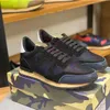 Luxury Mens Designer Casual Shoe Valentine chaussures Rockrunner Camouflage Fashion Blue Black Mesh Tabill