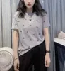 Summer Casual Camiseta Diseñadora ropa de mujer Tamisas Manija corta Color negro Color redondo Carto de impresión Topla Tope femenina de calles casuales
