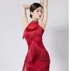 Stage Wear Professional Competition Performance of Latin Dance Dress Practice Suit Slim Fit and Sexy Tassel