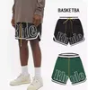 Heren Shorts Summer Mesh Shorts Heren Mens Fashion Casual Skateboard Hip Hop Beach Pocket White Border Short Aziatische maat M- 3XL7546100