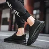 Sıradan ayakkabılar Damyuan Men için Yürüyüş Örme Knit Atletik Spor Salyapları Jogging Tenis Slip Loafer Sports Maskulino Zapatillas