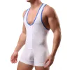 Herrbodysuit sexig ultratunna män korsett brottning singlet för män kroppsbyggnad kostymer formade män leotard tank