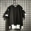 Tee-shirts masculins élégants Techwear Y2K Hip Hop Streetwear Gothic japonais Ribbons Harajuku Graffiti Men Anime Tshirts