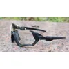 Oakleiessl Sports fietsen gepolariseerde zonnebril voor buitenaandrijving Winddicht zandbestendige kleurveranderende bril Grote frame zonnebril