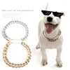 Dog Collars Gold Chain For Small And Medium Collar Pet Necklace Jewelry Accessories Cosplay Costume Po Props Cute Decorations