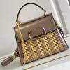 Weave Handtaschen Geldbeutel Designer Crossbody Taschen Echte Leder abnehmbare Kette Innen Reißverschluss Tasche Neueste Umhängetaschen Bodennagel Magnetknopf