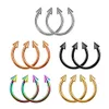 Nasenringe Stollen Mode Edelstahl Hufeisen gefälschter Ring C Clip Lip Piercing Stud Hoop für Frauen Männer Langhantel Drop Lieferung Je j otfcl