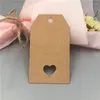 Украшение вечеринки 500pcs/lot 7x4cm Kraft Paper Card Свадьба для свадебного подарка