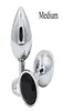 Sex Toy Massager Medium Size 80x33mm Luxury Silver Threaded Metal Butt Plug Anal Insert Sexy Stopper Anal Sex Toys Audlt Products4069654